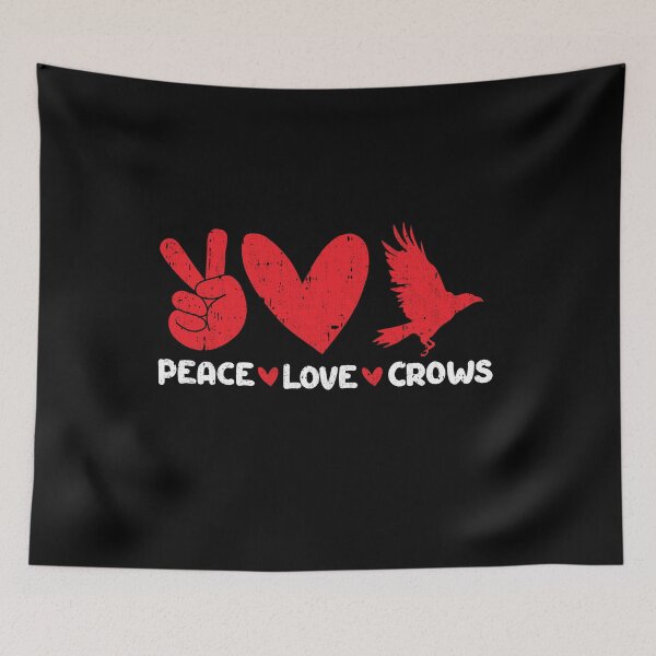 Item preview, Peace - Love - Crows Animals lover designed and sold by GabbyKash.
