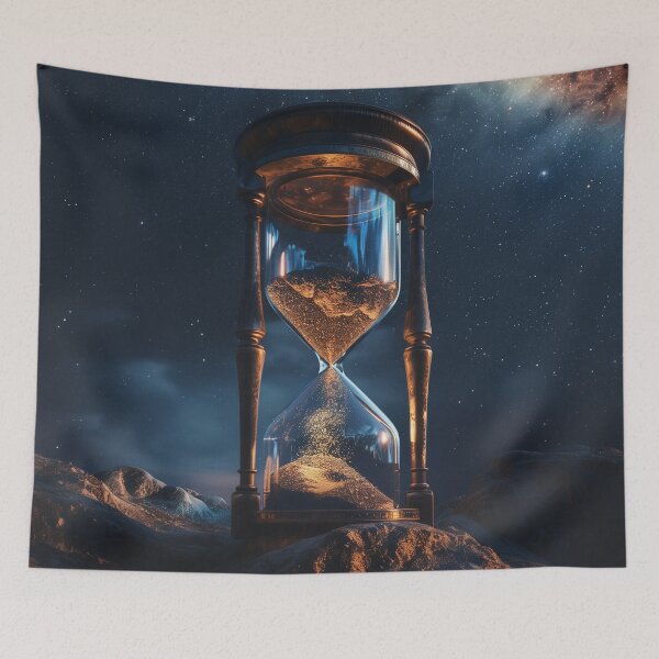 Item preview, Cosmic Hourglass Galaxy Timepiece designed and sold by QuantumDrift.