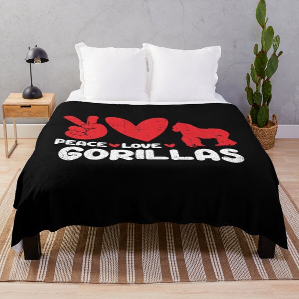 Item preview, Peace - Love - Gorillas Animals lover designed and sold by GabbyKash.