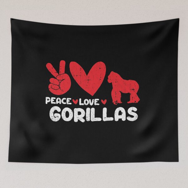 Item preview, Peace - Love - Gorillas Animals lover designed and sold by GabbyKash.
