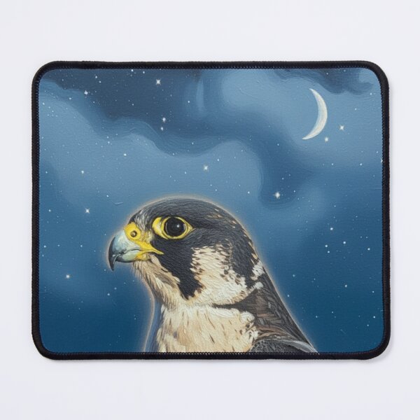 Item preview, Midnight Messenger: Peregrine Falcon Spirit & Night Sky Art designed and sold by chihuahuashower.
