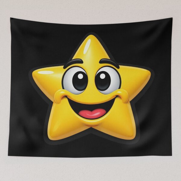 Item preview, Cute 3D Cartoon Star – Funny Retro 90s Style Character designed and sold by Timeless Junction.