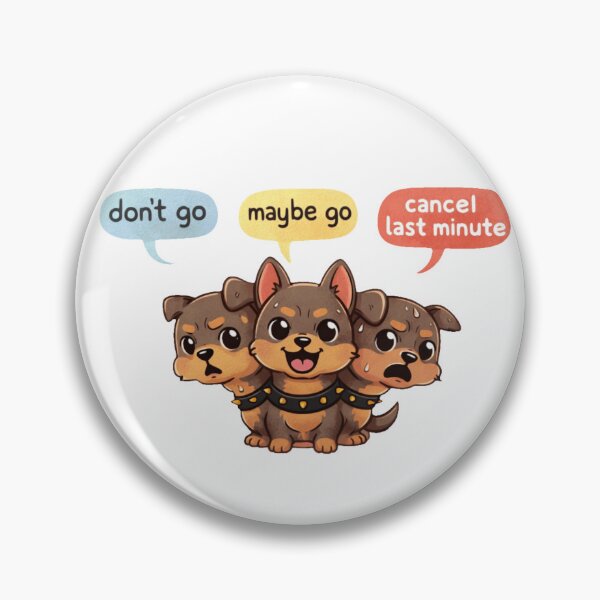 Item preview, Funny Cerberus Social Anxiety Meme Cute Greek Mythology Dog  designed and sold by MythoWorldddd.