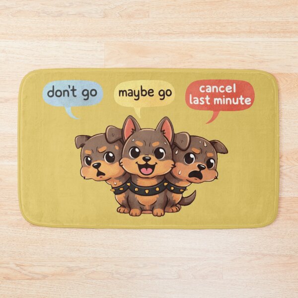 Item preview, Funny Cerberus Social Anxiety Meme Cute Greek Mythology Dog  designed and sold by MythoWorldddd.