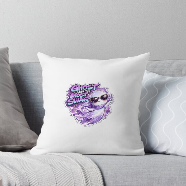 Item preview, Ghost With The Most Swag – Sassy Cute Ghost Sticker with Sunglasses & Graffiti Vibes designed and sold by SparkVault.