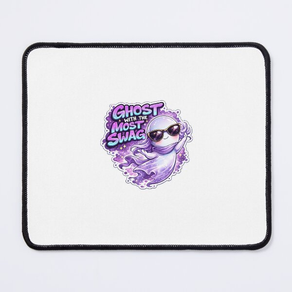 Item preview, Ghost With The Most Swag – Sassy Cute Ghost Sticker with Sunglasses & Graffiti Vibes designed and sold by SparkVault.