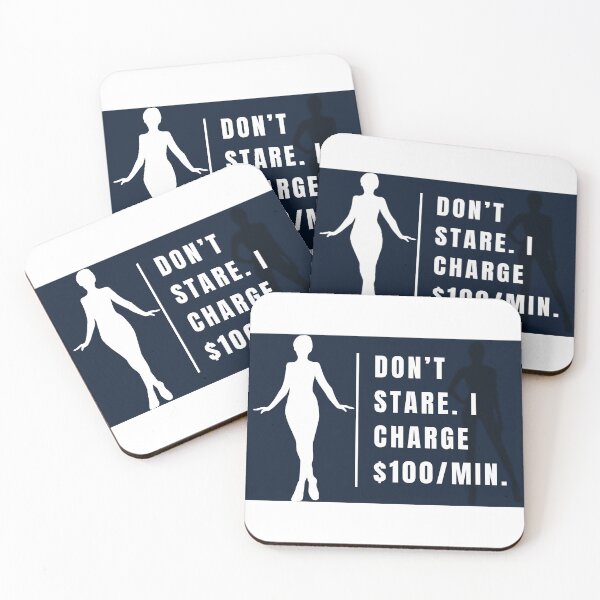 Item preview, Don’t Stare I Charge $100 Per Minute – Funny Sarcastic Quote Sticker designed and sold by Mildly Offensive Club.