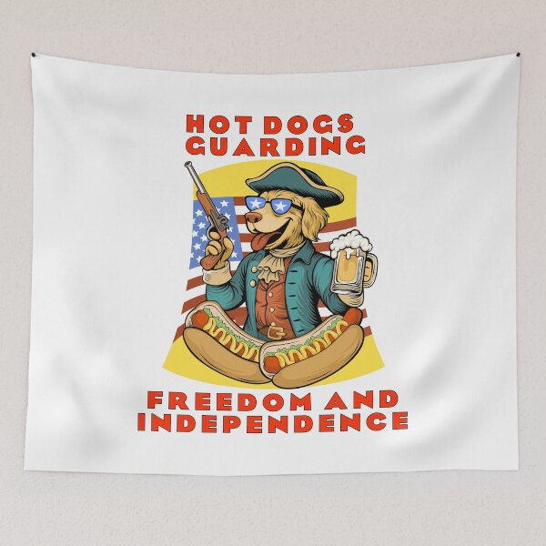 Item preview, Hot Dogs Guard Freedom. Independence Day USA designed and sold by Karlov78Print.