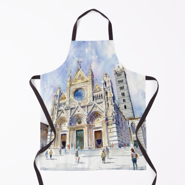 Item preview, Siena Cathedral Toscana Watercolor Cityscape designed and sold by caracatita75.