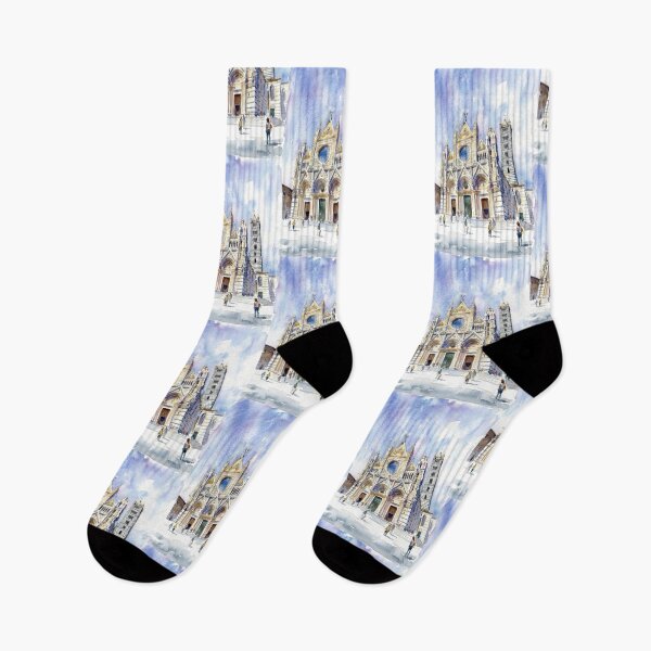 Item preview, Siena Cathedral Toscana Watercolor Cityscape designed and sold by caracatita75.