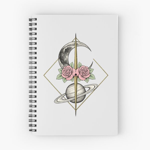 Item preview, Crescent Moon Saturn Roses Celestial designed and sold by VibeMax.