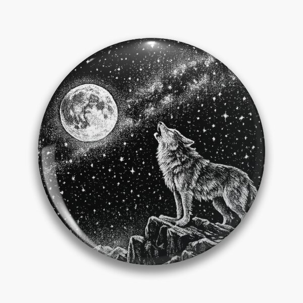 Artikelvorschau, Lone Wolf Mountain Nachthimmel Wanderhemd – Into The Wild – Outdoor-Abenteuer entworfen und verkauft von Raven Studios.