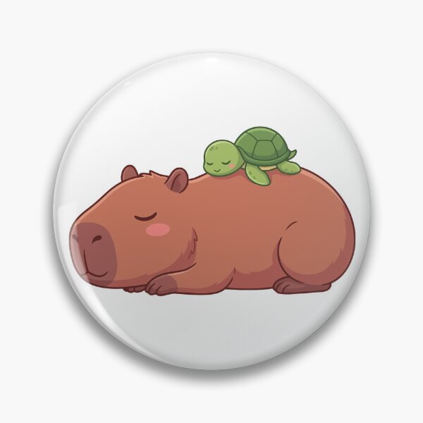 Item preview, Ultimate Lazy Duo Sleeping Capybara And Turtle designed and sold by Petzzz.