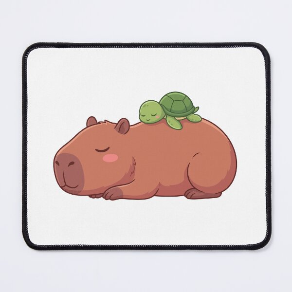 Item preview, Ultimate Lazy Duo Sleeping Capybara And Turtle designed and sold by Petzzz.