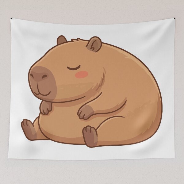 Item preview, Zen Master Sleepy Capybara Meditating designed and sold by Petzzz.