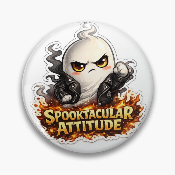 Item preview, Spooktacular Attitude Ghost Sticker – Cute Yet Fierce Halloween Vibe designed and sold by SparkVault.