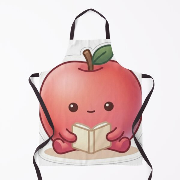 Item preview, Reading Apple Kawaii Sticker – Cute Study Minimal Aesthetic designed and sold by Dakochaaan.