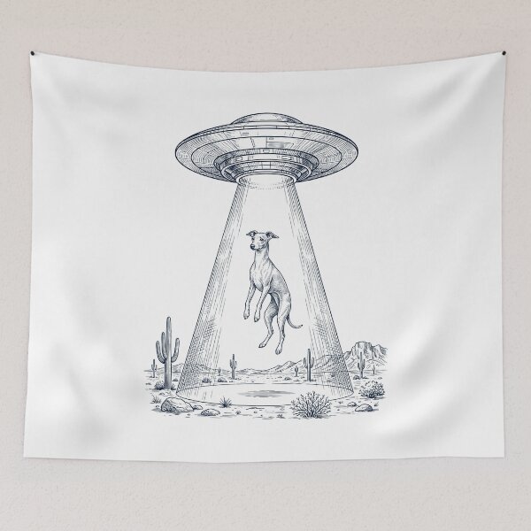 Item preview, Vintage Italian Greyhound UFO Alien Western Dog Mom Dad Lover designed and sold by TerryConnells.