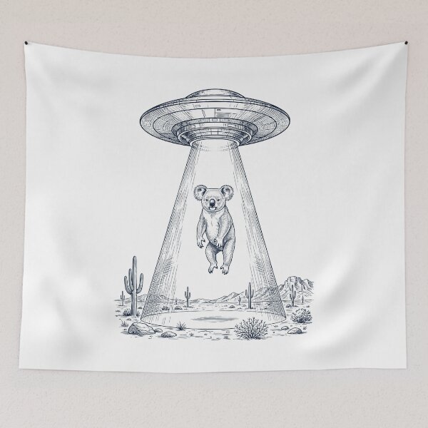 Item preview, Vintage Koala UFO Alien Western Animal Lover designed and sold by TerryConnells.