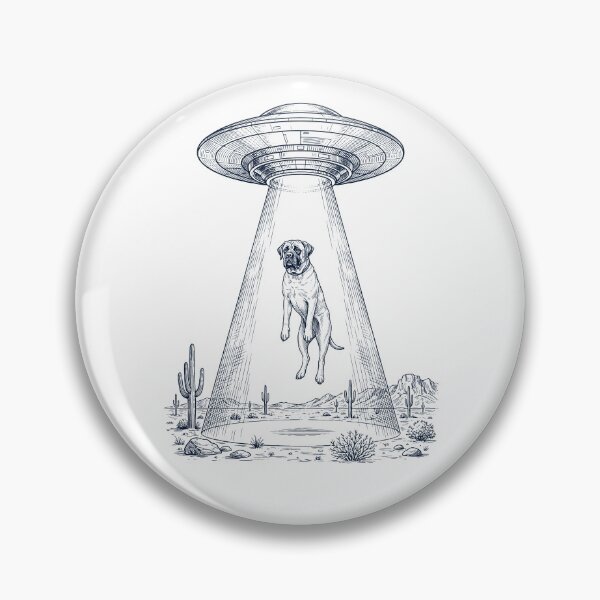 Item preview, Vintage Mastiff UFO Alien Western Dog Mom Dad Lover designed and sold by TerryConnells.