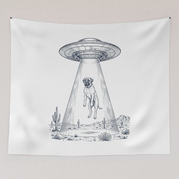 Item preview, Vintage Mastiff UFO Alien Western Dog Mom Dad Lover designed and sold by TerryConnells.