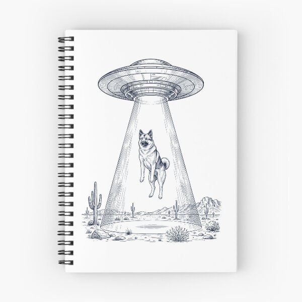 Item preview, Vintage Norwegian Elkhound UFO Alien Western Dog Mom Dad Lover designed and sold by TerryConnells.
