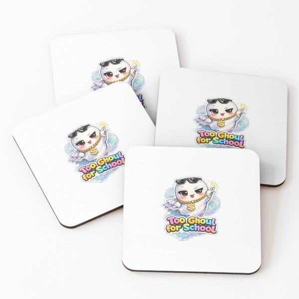 Item preview, Too Ghoul for School – Sassy Chibi Ghost Diva Sticker with Rainbow Text designed and sold by SparkVault.