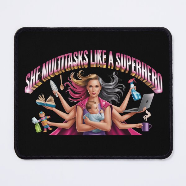 Item preview, She multitask like a superhero - women day design designed and sold by YourTrendyTees.