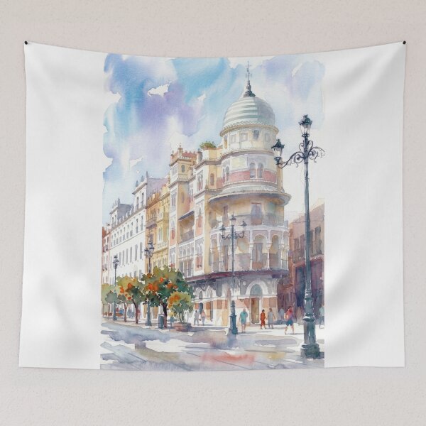 Item preview, Acuarela del Edificio La Adriatica en Sevilla designed and sold by caracatita75.