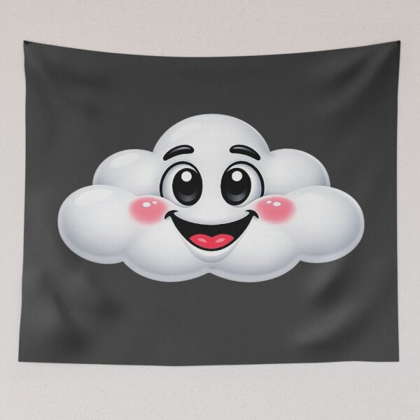 Item preview, Cute 3D Cartoon Cloud – Funny Retro 90s Style Character designed and sold by Timeless Junction.