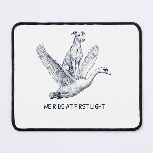 Item preview, We Ride at First Light Funny Greyhound Mute Swan Dog Lover designed and sold by DoodleTortle.