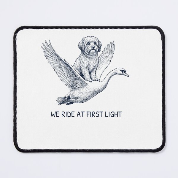 Item preview, We Ride at First Light Funny Havanese Mute Swan Dog Lover designed and sold by DoodleTortle.