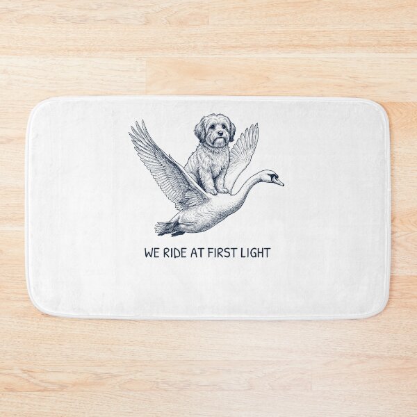 Item preview, We Ride at First Light Funny Havanese Mute Swan Dog Lover designed and sold by DoodleTortle.