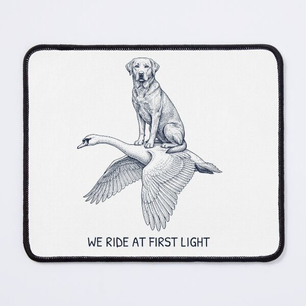 Item preview, We Ride at First Light Funny Labrador Retriever Mute Swan Dog Lover designed and sold by DoodleTortle.