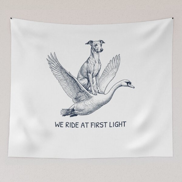Item preview, We Ride at First Light Funny Italian Greyhound Mute Swan Dog Lover designed and sold by DoodleTortle.