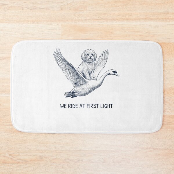 Item preview, We Ride at First Light Funny Maltese Mute Swan Dog Lover designed and sold by DoodleTortle.