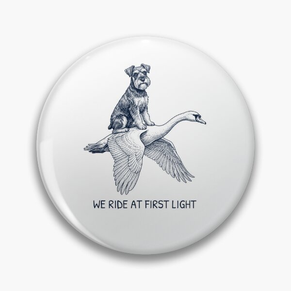 Item preview, We Ride at First Light Funny Miniature Schnauzer Mute Swan Dog Lover designed and sold by DoodleTortle.