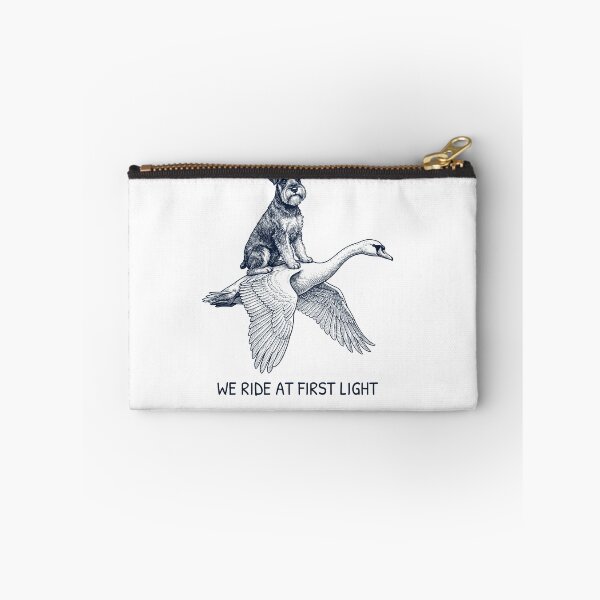Item preview, We Ride at First Light Funny Miniature Schnauzer Mute Swan Dog Lover designed and sold by DoodleTortle.