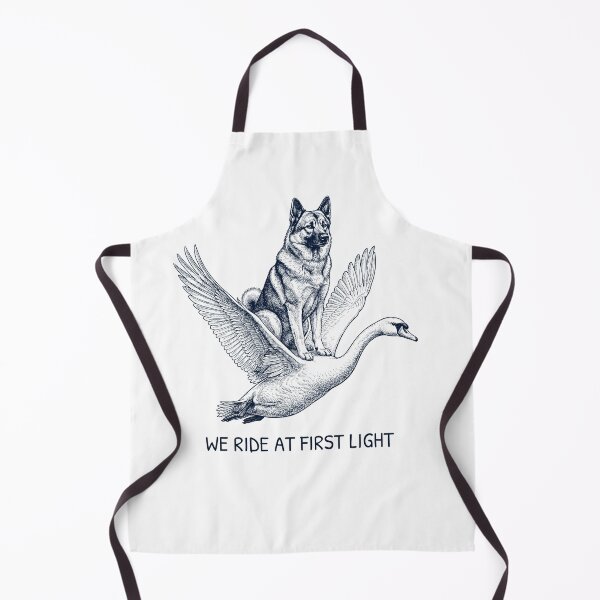 Item preview, We Ride at First Light Funny Norwegian Elkhound Mute Swan Dog Lover designed and sold by DoodleTortle.
