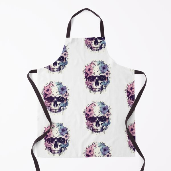 Item preview, Galaxy Drip Skull Sticker — Cosmic Gothic Floral Art | Melting Skull Watercolor Decal designed and sold by GeekStickerLab.