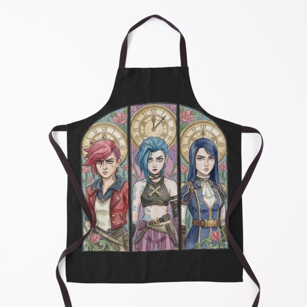 Item preview, Arcane Watercolor Drawing: Vi, Jinx & Caitlyn Stained Glass Art designed and sold by Brudy-R.