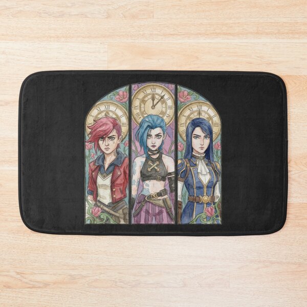 Item preview, Arcane Watercolor Drawing: Vi, Jinx & Caitlyn Stained Glass Art designed and sold by Brudy-R.