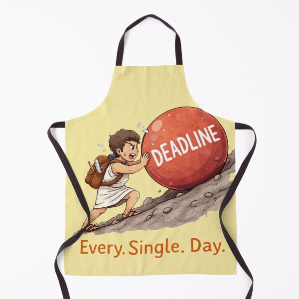 Item preview, Funny Sisyphus Student Meme Pushing Deadline Every Single Day designed and sold by MythoWorldddd.