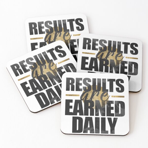 Item preview, Results Are Earned Daily – Fitness Discipline Motivation designed and sold by guchieworldcollection.