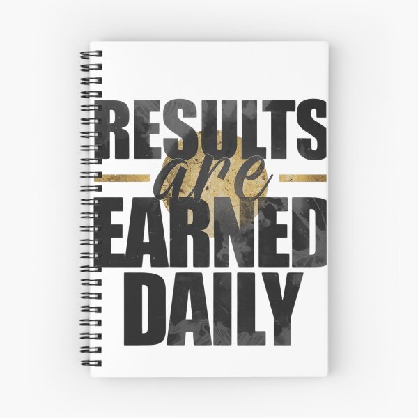 Item preview, Results Are Earned Daily – Fitness Discipline Motivation designed and sold by guchieworldcollection.