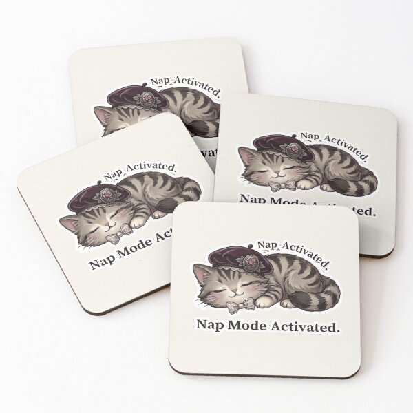 Item preview, Nap Mode Activated Cute Sleeping Cat designed and sold by Serene Whiskers.