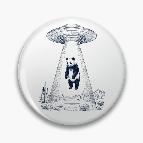 Item preview, Vintage Panda UFO Alien Western Animal Lover designed and sold by TerryConnells.