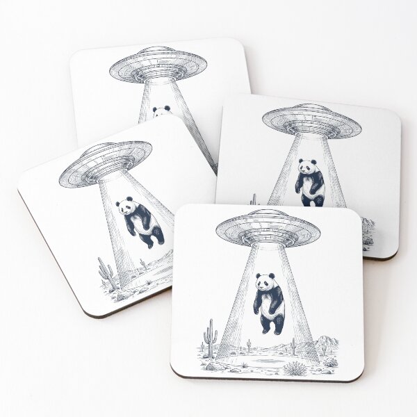 Item preview, Vintage Panda UFO Alien Western Animal Lover designed and sold by TerryConnells.