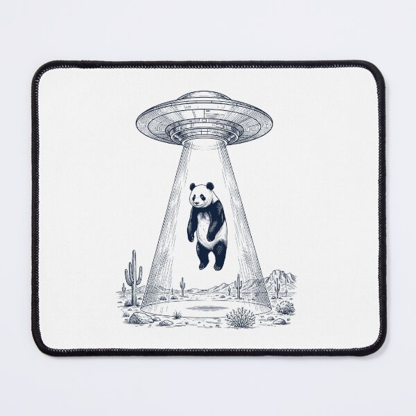 Item preview, Vintage Panda UFO Alien Western Animal Lover designed and sold by TerryConnells.