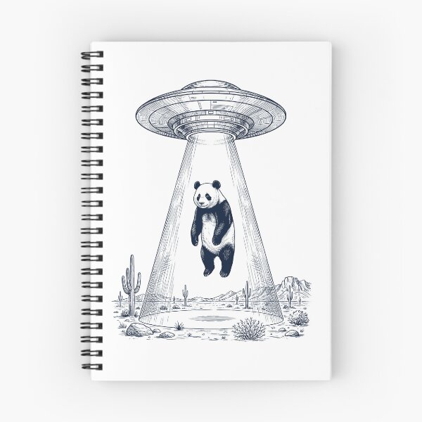 Item preview, Vintage Panda UFO Alien Western Animal Lover designed and sold by TerryConnells.